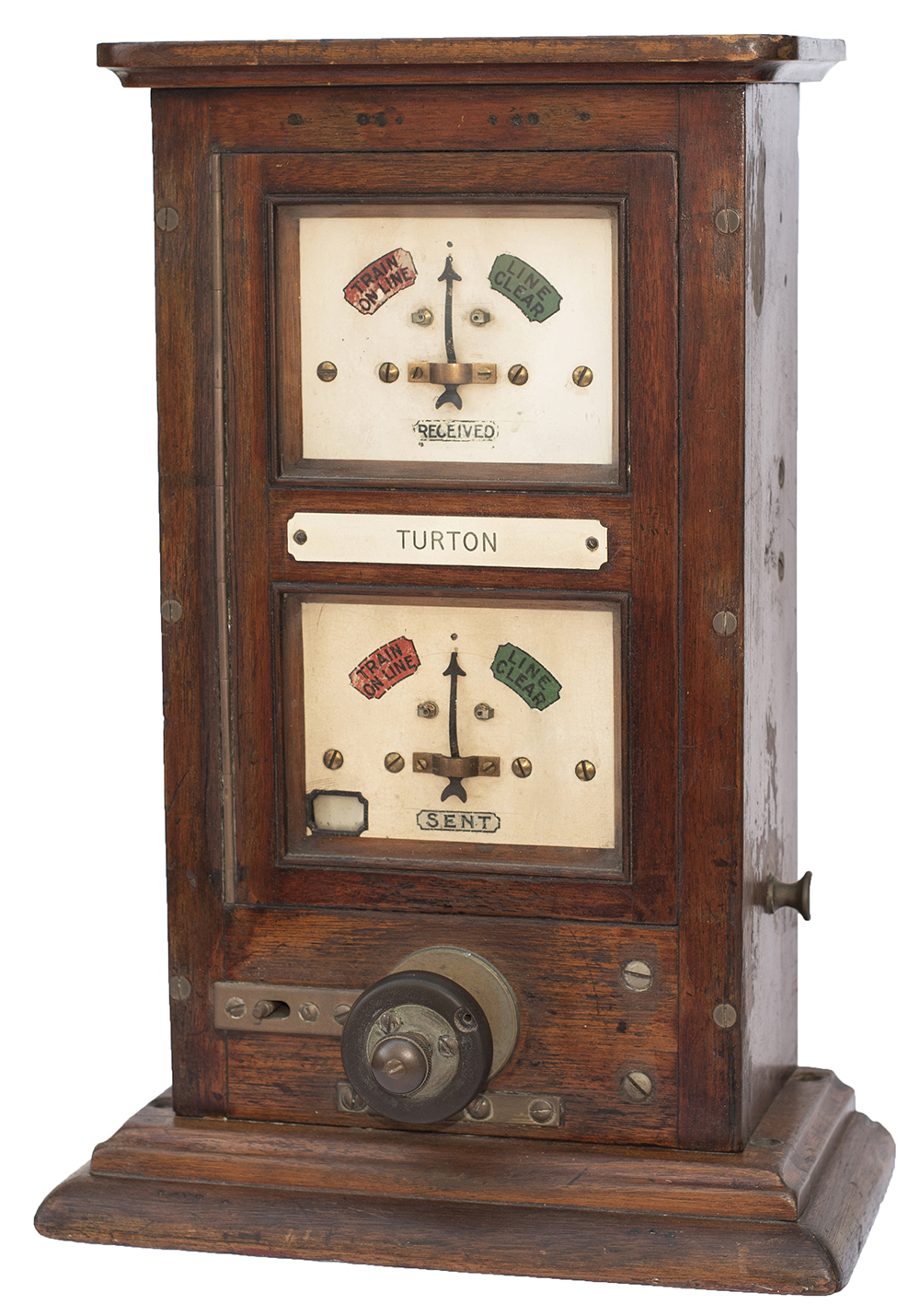 Lancashire & Yorkshire Railway mahogany cased double line Block ...
