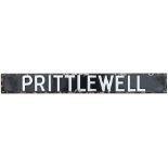 Great Eastern Railway indicator enamel PRITTLEWELL ex Liverpool Street Station indicator board. In