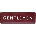 BR(M) FF enamel railway station sign GENTLEMEN. In very good condition with minor edge chipping,