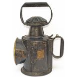 Great Western Railway pregrouping Silber Light 3 aspect handlamp with GWR picked out in holes in the