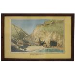 Carriage Print TINTAGEL NORTH CORNWALL by Donald Maxwell from the Original Southern Railway