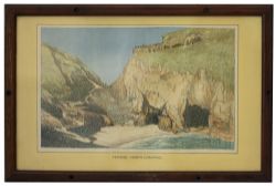 Carriage Print TINTAGEL NORTH CORNWALL by Donald Maxwell from the Original Southern Railway