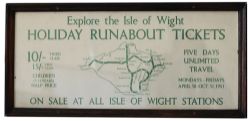 Carriage print EXPLORE THE ISLE OF WIGHT HOLIDAY RUNABOUT TICKETS ON SALE AT ALL ISLE OF WIGHT