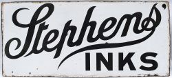 Advertising enamel sign STEPHENS INKS. In good condition with some edge chipping and a couple of