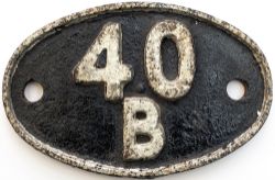 Shedplate 40B Immingham 1949-February 1966 for steam. The ex GCR shed housed over 120 locos in the