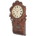 Great North of Scotland Railway 12 inch mahogany cased drop dial trunk railway clock. The chain