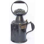 South Eastern and Chatham Railway 3 Aspect square fronted Handlamp stamped in the reducing cone SE&