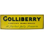 Advertising enamel sign GOLLIBERRY ROBERTSON'S BRAMBLE SEEDLESS A PERFECT JELLY PRESERVE. In very