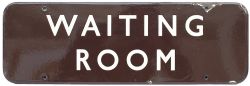 BR(W) FF enamel doorplate WAITING ROOM. In very good condition with some minor edge chipping,