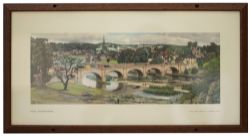 Carriage Print KELSO, ROXBURGHSHIRE by Stanley Badmin RWS from the LNER BR Series approx 1948. In an