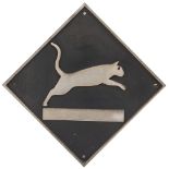 British Railways cast aluminium depot plaque for Crewe Diesel depicting the Cat. Square cast