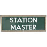 Southern Railway enamel doorplate STATION MASTER. In excellent condition complete with original cast