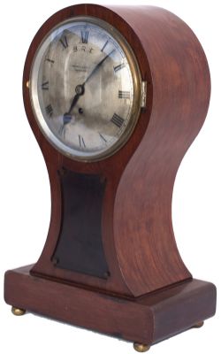 Great Eastern Railway 8 inch dial mahogany cased fusee clock supplied to the GER by Arnold and Lewis