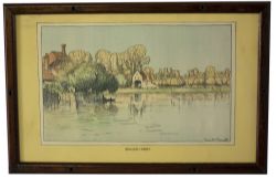 Carriage Print BEAULIEU ABBEY by Donald Maxwell from the Original Southern Railway series, issued in