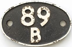 Shedplate 89B Brecon 1949-November 1959. This ex B & M shed lost its allocation of 13 locos in