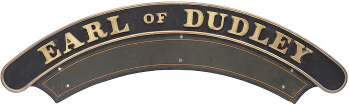 Nameplate EARL OF DUDLEY ex GWR Collett Castle 4-6-0 5045 and GWR Collett Dukedog 4-4-0 3202. 5045