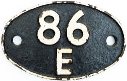 Shedplate 86E Severn Tunnel Junction 1948 to October 1965 for steam. This ex GWR shed was home to