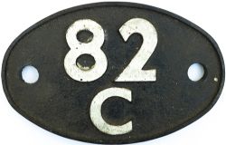 Shedplate 82C Swindon 1949-April 1965 to steam, completely 1970. This ex GWR shed had an