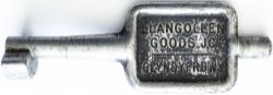 GWR/BR-W Tyers No9 single line aluminium key token LLANGOLLEN GOODS JC - GLYNDYFRDWY,