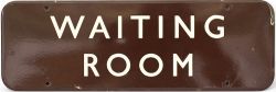 BR(W) FF enamel doorplate WAITING ROOM. In very good condition with minor edge chipping. Measures