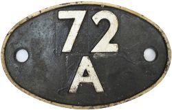 Shedplate 72A Exmouth Junction 1950- September 1963. This ex LSWR shed to the east of Exeter had