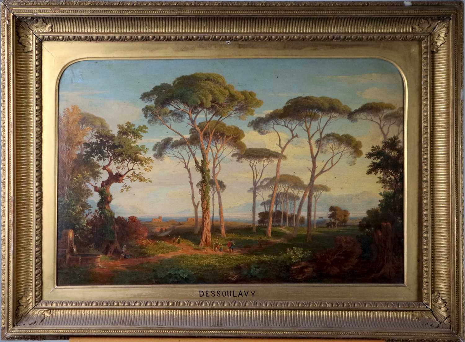 Thomas Dessoulavy (British, 1800/01-1869), 'Rome', oil, 41.5 x 63.5cm - Image 2 of 4