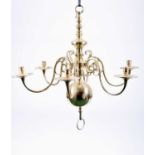 A large George II style brass chandelier