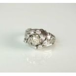 A diamond cluster ring