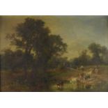 . Frederick Henry Henshaw (British, 1807-1891), Summer Evening, oil, 54.5 x 76.5cm