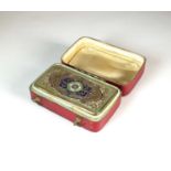 A 19th century French silver-gilt and enamel snuff box