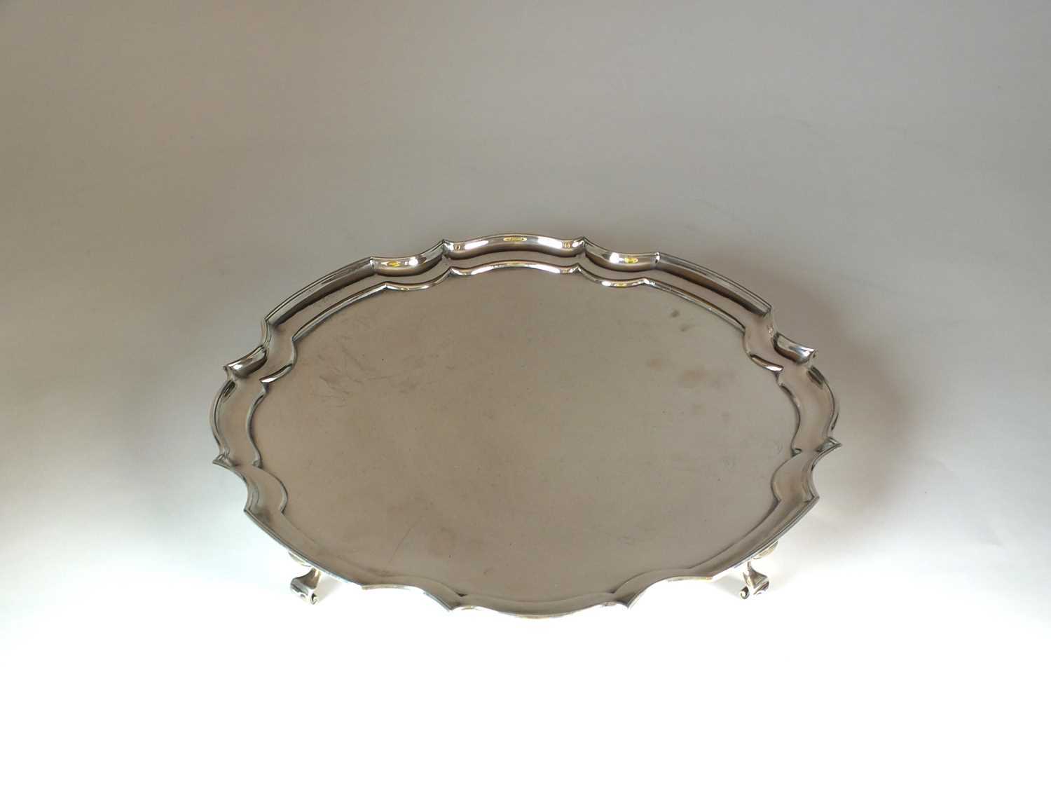 A George V silver salver