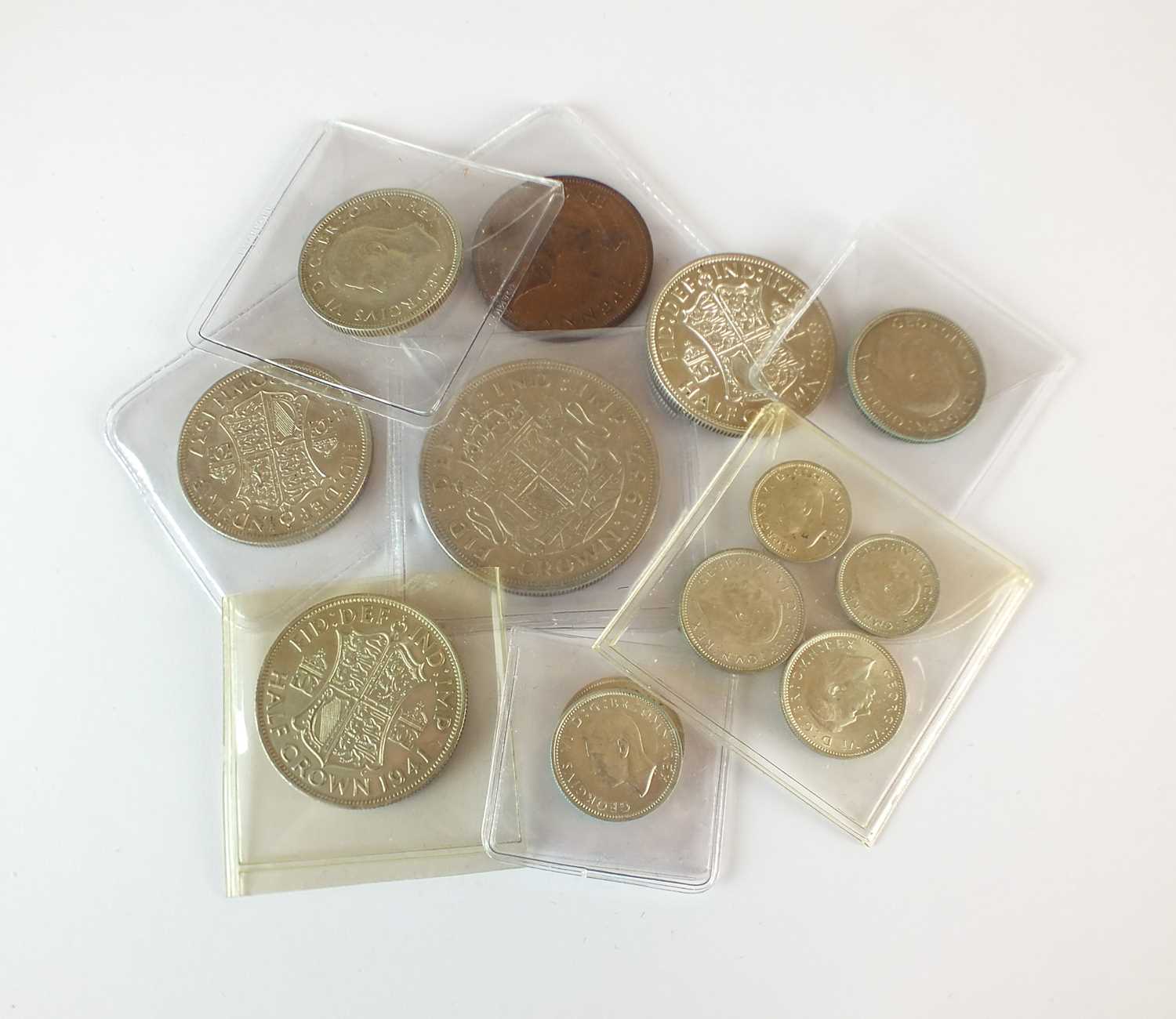 A collection of George VI silver coinage