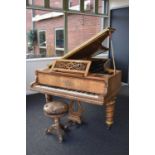A 19th century gilded, maple piano, by Erard, number 3424