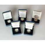Royal Mint United Kingdom collection of eleven silver proof £1 coins