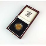 An Elizabeth II 1995 gold proof sovereign