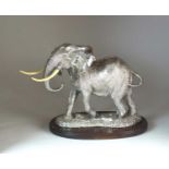 An Elizabeth II silver model of an Elephant by Mappin & Webb