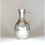 A Victorian silver lidded ewer