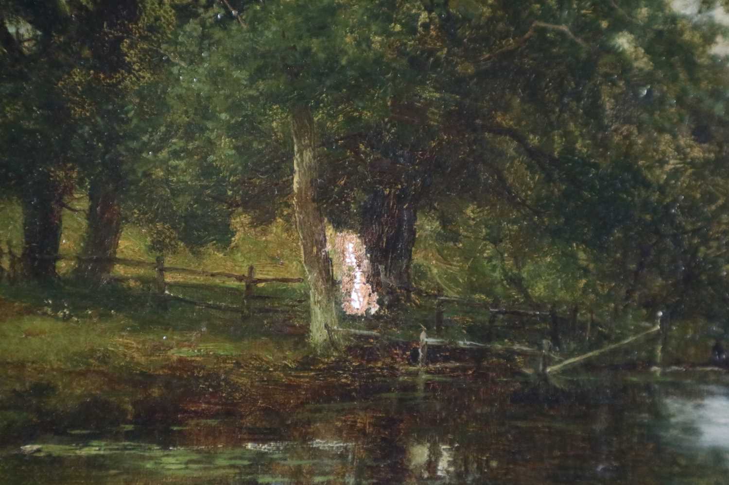 David Bates (British, 1840-1921), At the Ferry, oil, 40 x 65.5cm - Image 4 of 6