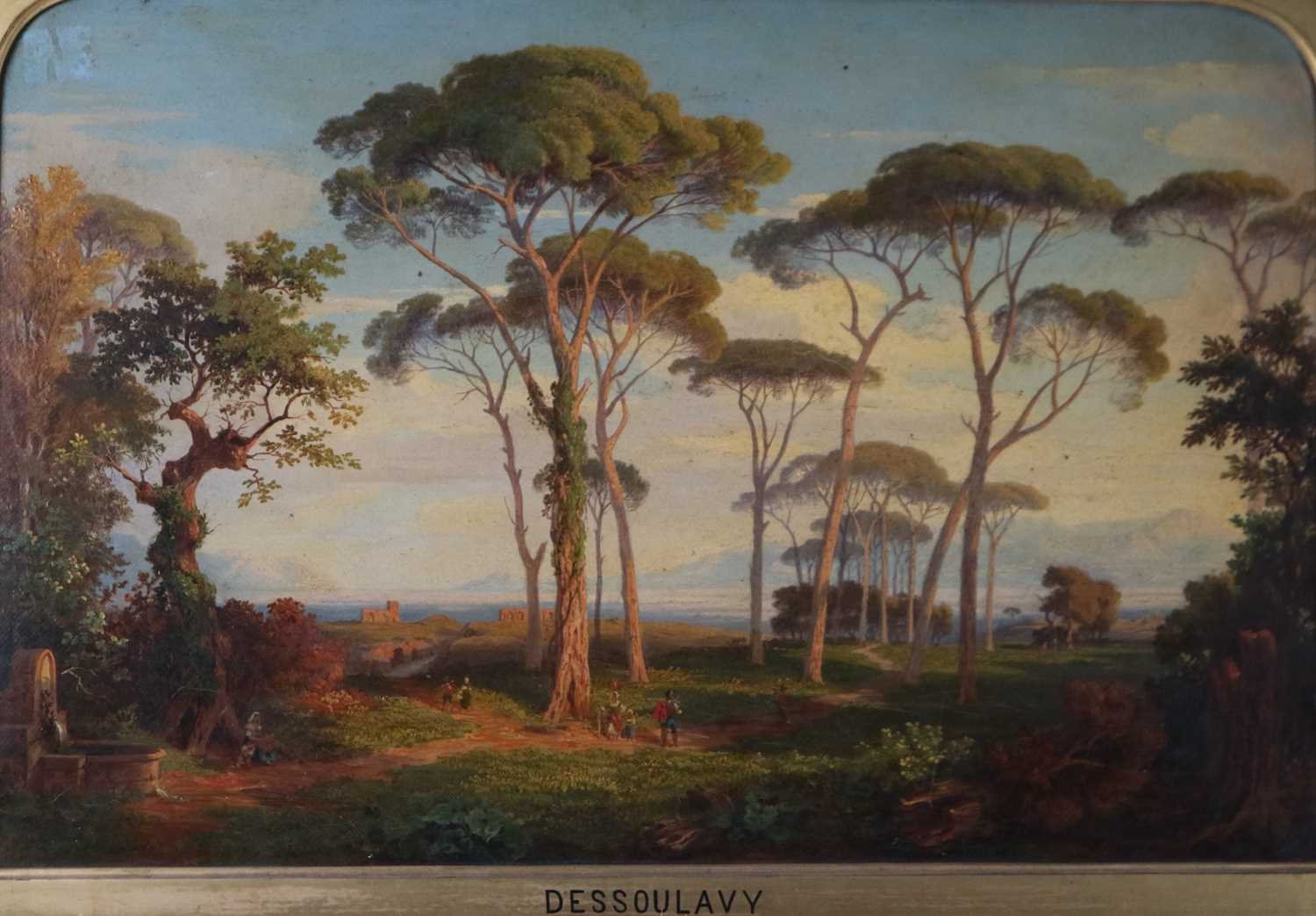 Thomas Dessoulavy (British, 1800/01-1869), 'Rome', oil, 41.5 x 63.5cm