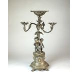 A 19th century silver plated table centrepiece