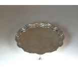 A silver presentation salver