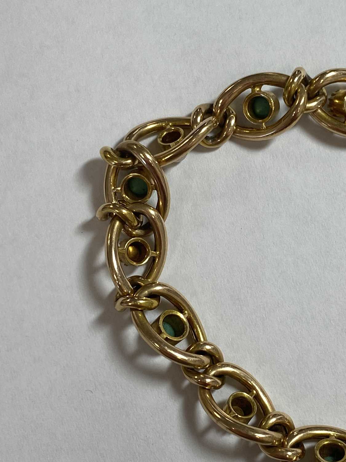 An early 20th century turquoise and seed pearl bracelet and a bar brooch - Image 8 of 12