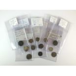 An assorted collection of Charles I silver and copper hammered coinage