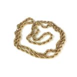 A 9ct gold rope twist necklace