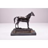After Pierre-Jules Mene (French 1810-1879), a bronze model of a standing stallion