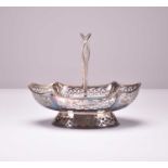 A Victorian swing handled silver basket