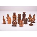 A collection of treen ware, 18th-19th century