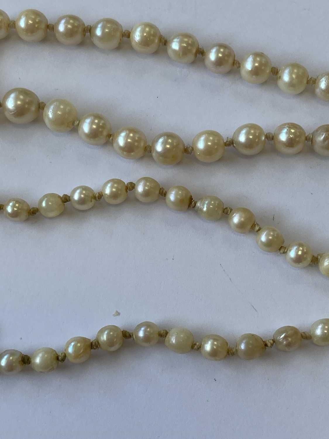 A graduated untested pearl necklace - Image 5 of 10
