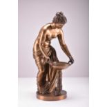 After Benedatto Boschetti, a bronze figure of a classical maiden