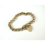 A 9ct gold curb link bracelet